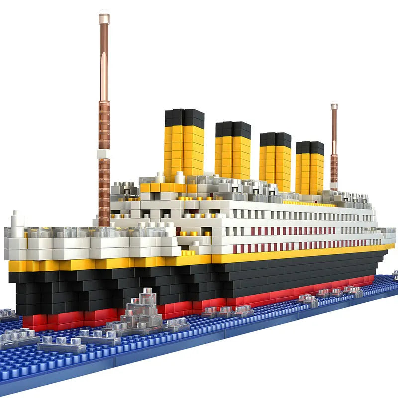 MOC Building Block Set: Titanic Cruise Steam Ship MINI Boat, Model JM50