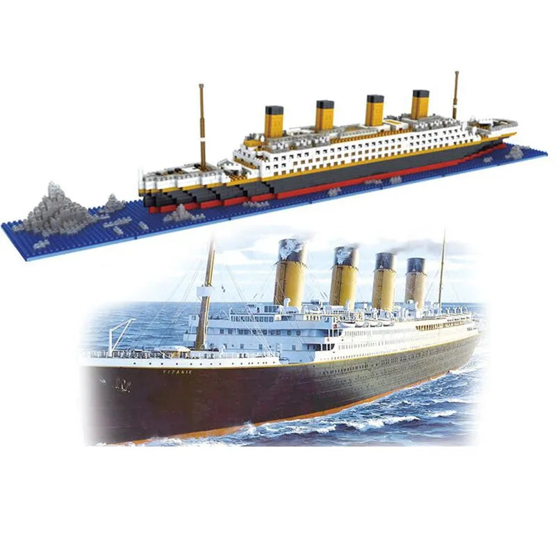 MOC Building Block Set: Titanic Cruise Steam Ship MINI Boat, Model JM50