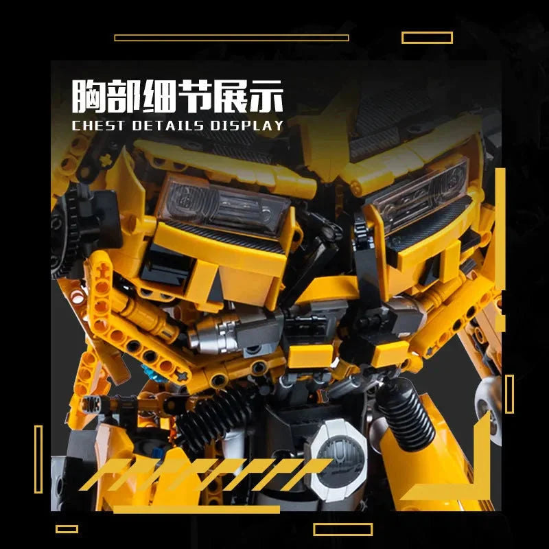 MOC Building Block Set: DJ Rambo Man MOC Mecha Transformation Robot