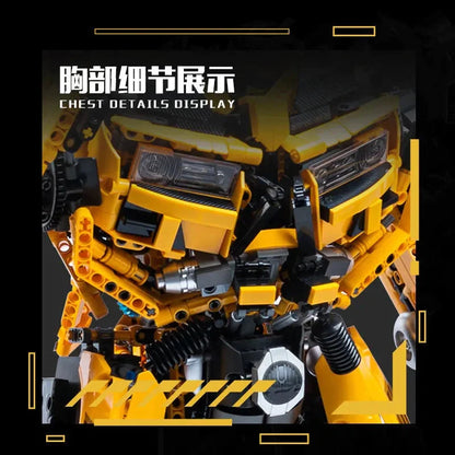 MOC Building Block Set: DJ Rambo Man MOC Mecha Transformation Robot