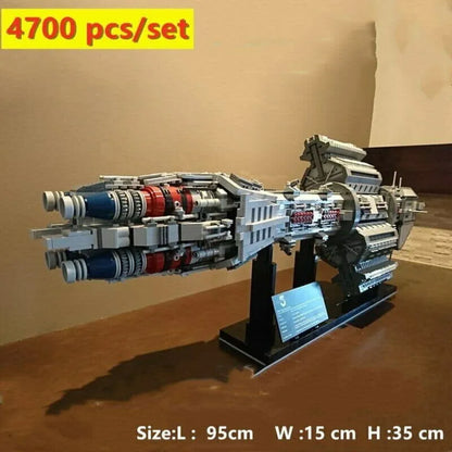 MOC Motorized Building Block Set: UCS Babylon EAS Agamemnon Spaceship, Model 12902