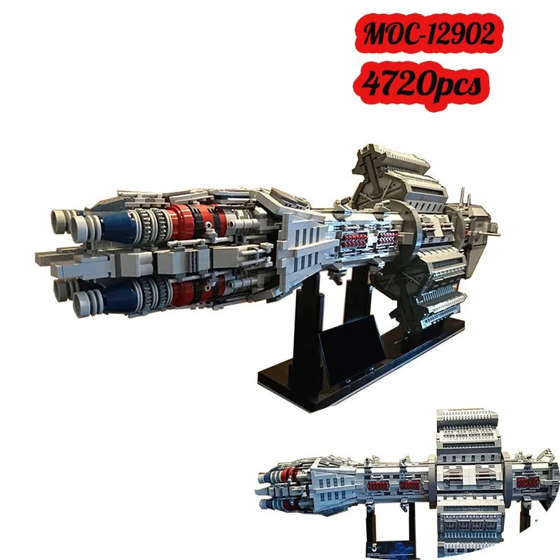 MOC Motorized Building Block Set: UCS Babylon EAS Agamemnon Spaceship, Model 12902