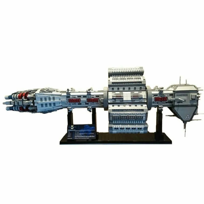 MOC Motorized Building Block Set: UCS Babylon EAS Agamemnon Spaceship, Model 12902
