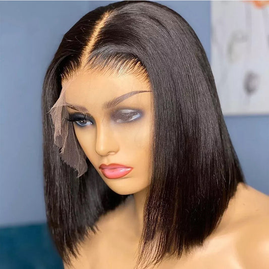 Trilumity Straight Lace Front Wig in Natural Black, front view