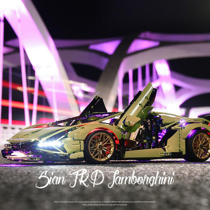 Trilumity Building Block Set: 1: 8 The Ultimate Italian Gold Supercar Custom Edition (3955-Piece)