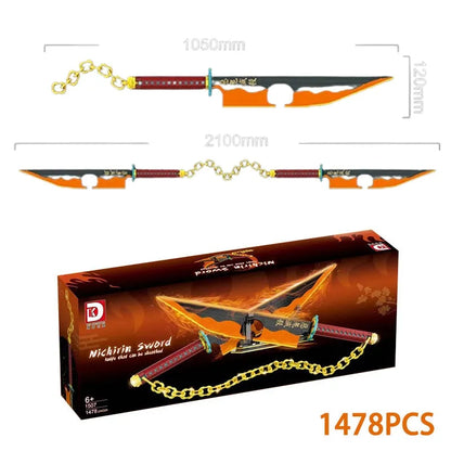 DK MOC Building Block Set: Demon Slayer Nichirin Ninja Sword, Model DK1507