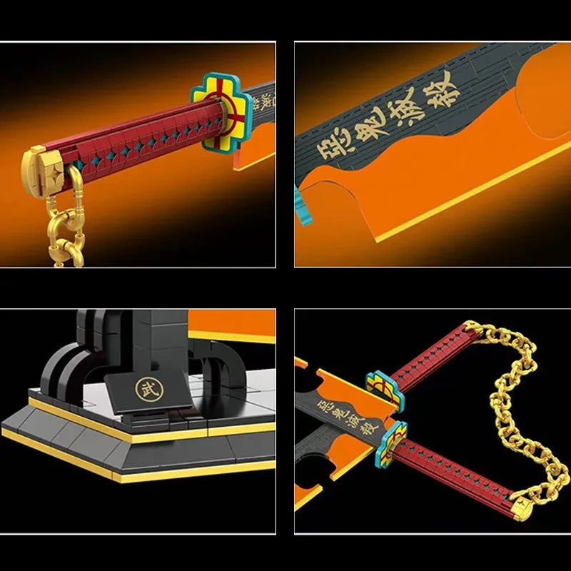 DK MOC Building Block Set: Demon Slayer Nichirin Ninja Sword, Model DK1507