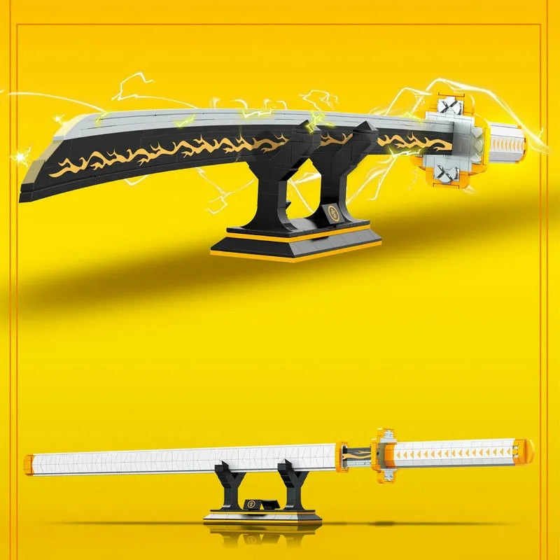DK MOC Building Block Set: Demon Slayer Zenitsu Katana Sword, Model DK1506