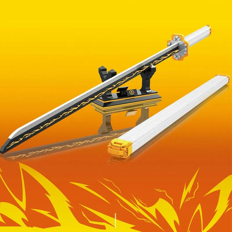 DK MOC Building Block Set: Demon Slayer Zenitsu Katana Sword, Model DK1506