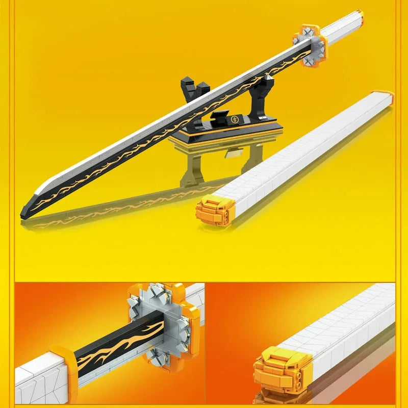 DK MOC Building Block Set: Demon Slayer Zenitsu Katana Sword, Model DK1506