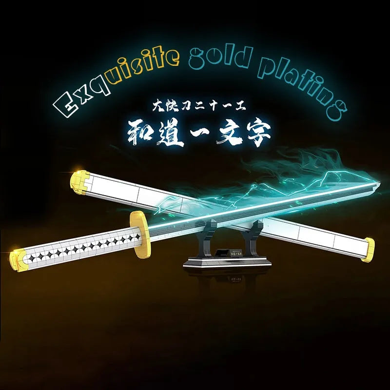 DK MOC Building Block Set: Demon Zoro Wado Ichimonji Sword, Model DK1509