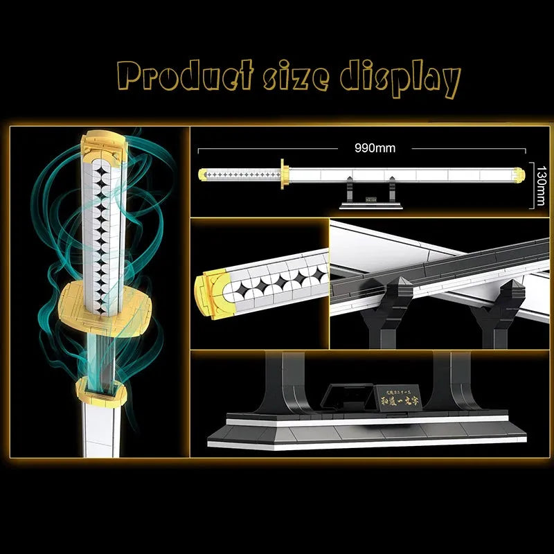 DK MOC Building Block Set: Demon Zoro Wado Ichimonji Sword, Model DK1509