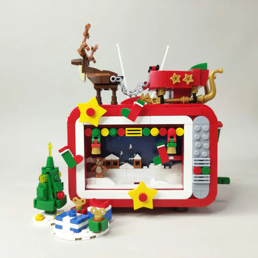 DK Building Block Set: Christmas Winter Santa TV LED, Model DK711