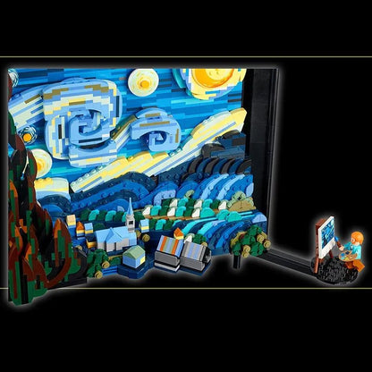 DK MOC Building Block Set: Van Gogh Paint Starry Night MOC DK21033, Model DK 21033
