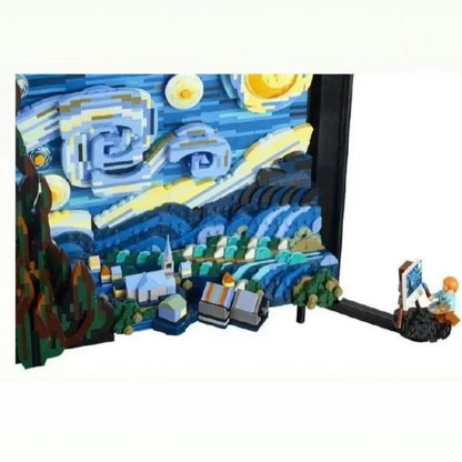 DK MOC Building Block Set: Van Gogh Paint Starry Night MOC DK21033, Model DK 21033