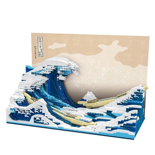 DK MOC Building Block Set: Mosaic Great Kanagawa Wave, Model DK3003