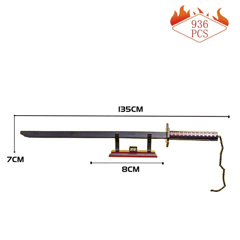 DK MOC Building Block Set: Bleached Zhanyue Knife Sword, Model DK1501