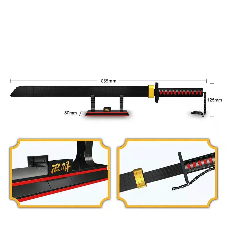 DK MOC Building Block Set: Bleached Zhanyue Knife Sword, Model DK1501