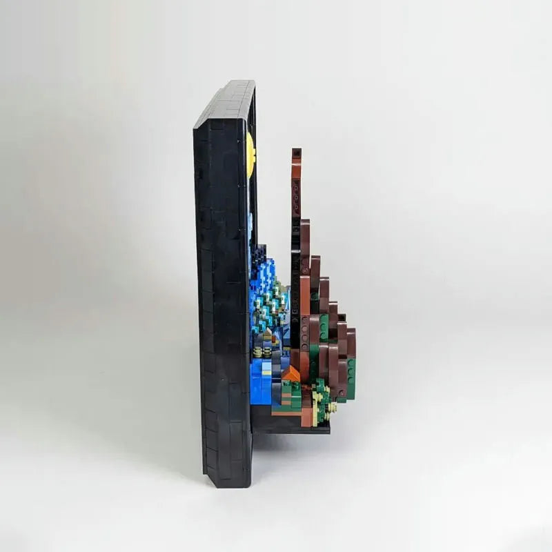 DK MOC Building Block Set: The Starry Night Paint Frame, Model DK 21033