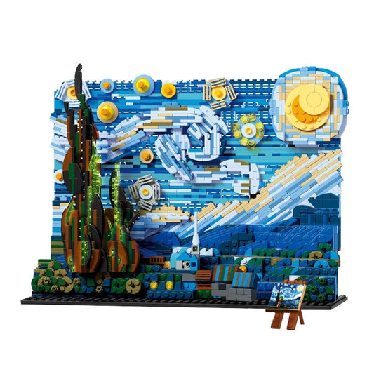 DK MOC Building Block Set: Famous Paint Starry Night DK3001, Model DK 3001