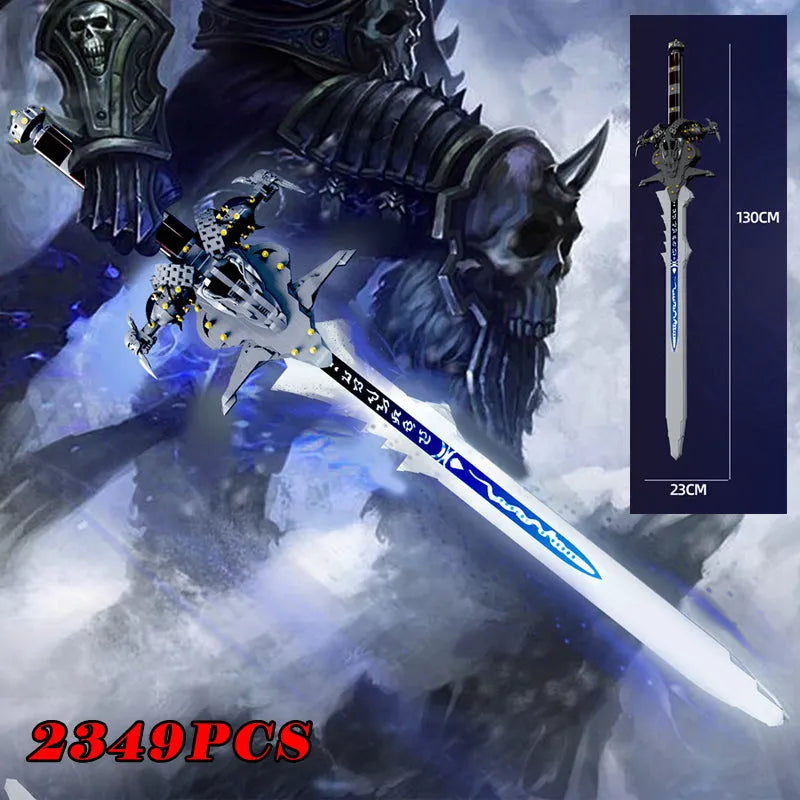DK MOC Building Block Set: Movie Games Frostmourne Sword Knife, Model DK1500