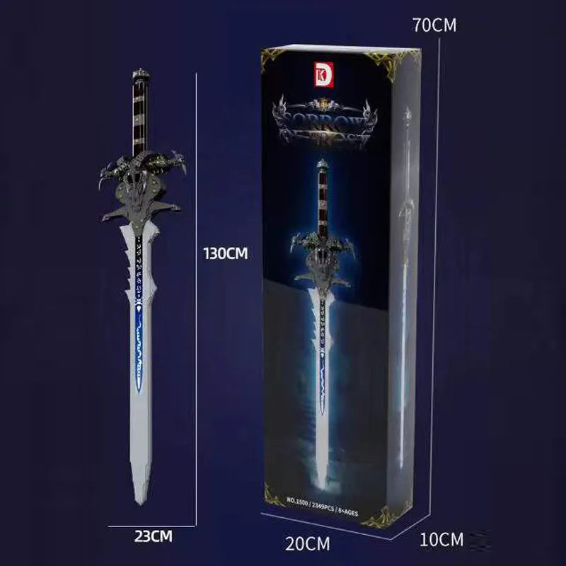 DK MOC Building Block Set: Movie Games Frostmourne Sword Knife, Model DK1500