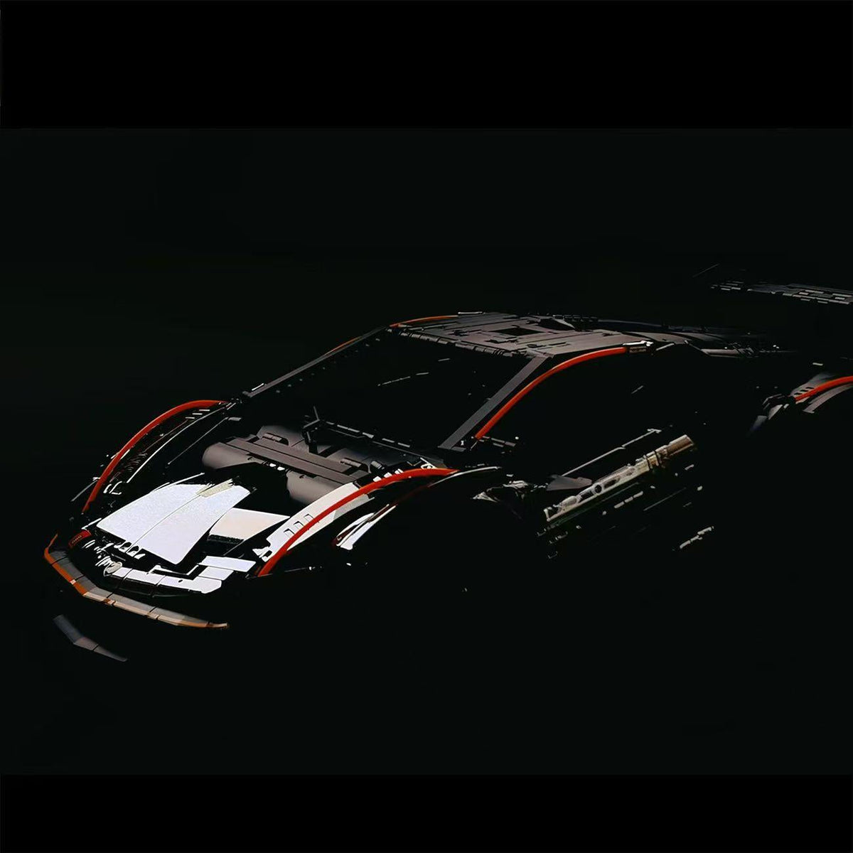 Trilumity Building Block Set: 1: 8 The Ultimate Italian Track-Only V12 Hypercar, Mirror Red Plated Limited Edition (4100+Piece)