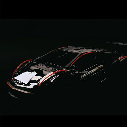 Trilumity Building Block Set: 1: 8 The Ultimate Italian Track-Only V12 Hypercar, Mirror Red Plated Limited Edition (4100+Piece)