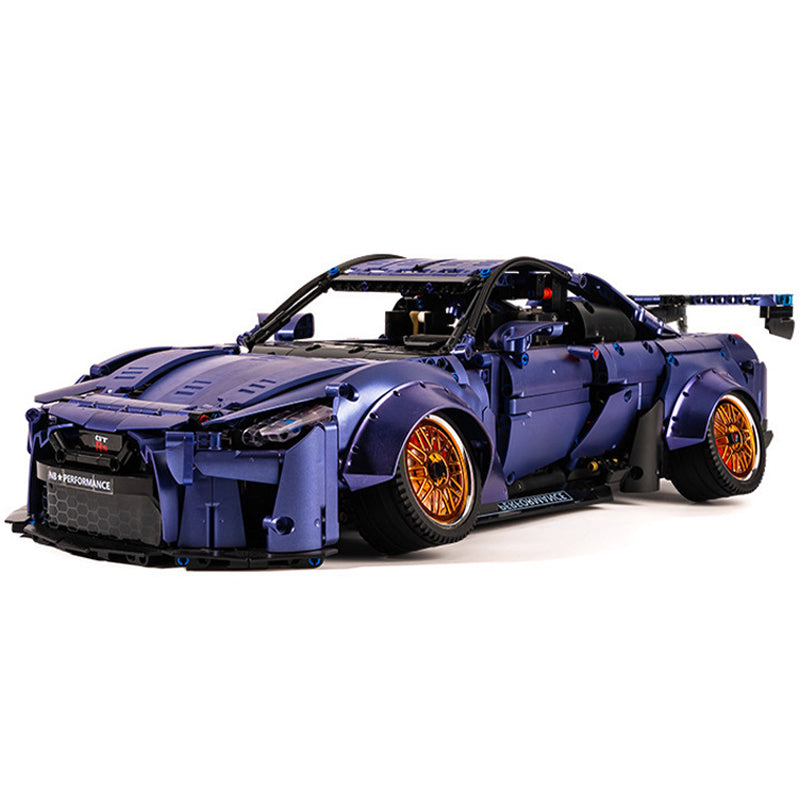 Trilumity Motorized Building Block Set: Nissan GTR Limited Edition Wide-Body Low-Slung Supercar(2389-Piece)