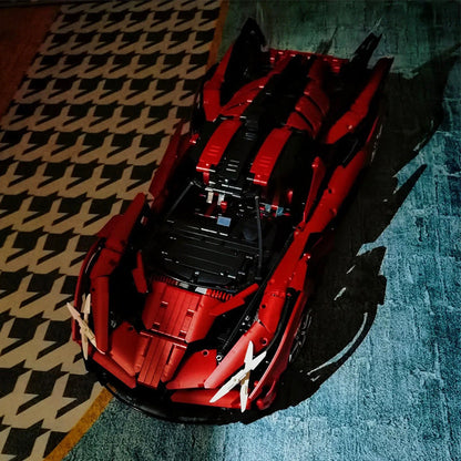 Trilumity Building Block Set: 1: 8 Apollo Evo Red Devil with Remote Control, High Detail Restoration (3669-Piece)