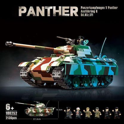 Trilumity Panther Tank G Building Block Set, 2,135-Piece
