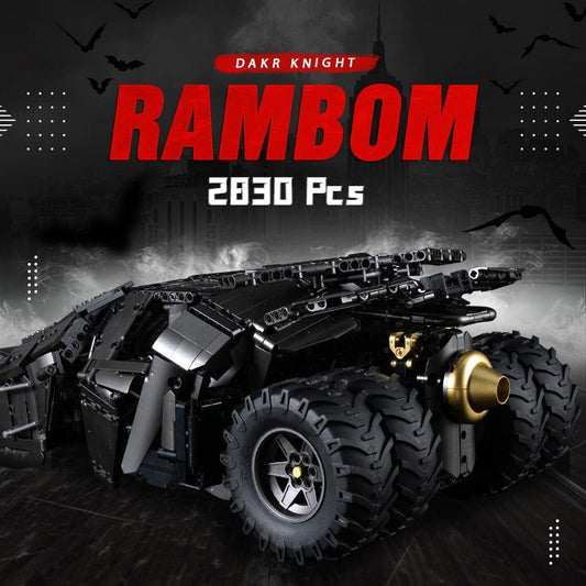 Trilumity Batman Chariot, The Collector's Edition Building Block Set, Remote Control, 2,830-Piece