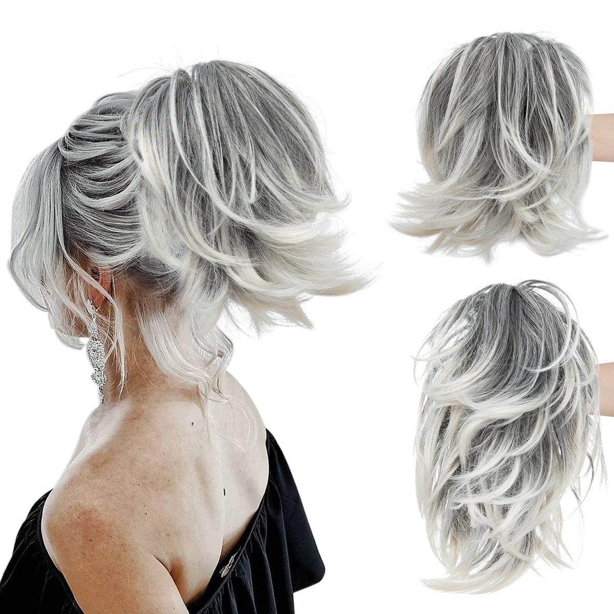 Trilumity Curly Ponytail in 1B, as supplied in packaging
