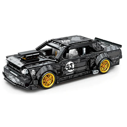 Trilumity Building Block Set: Ford Mustang Pull Back Car - 828-Piece