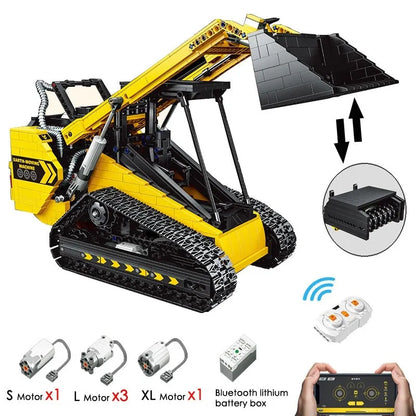 Happy Build MOC Building Block Set: APP Motorized RC Skid Steer Loader Truck, Model YC22007