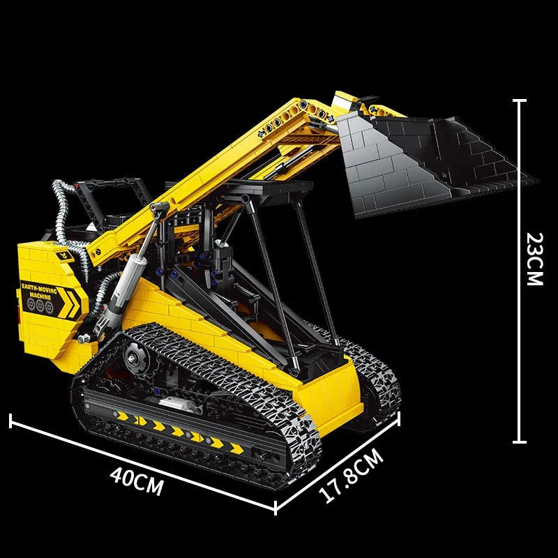 Happy Build MOC Building Block Set: APP Motorized RC Skid Steer Loader Truck, Model YC22007