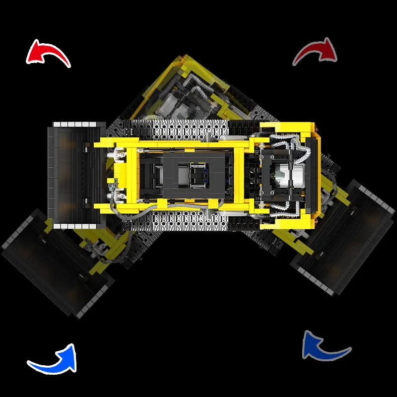Happy Build MOC Building Block Set: APP Motorized RC Skid Steer Loader Truck, Model YC22007