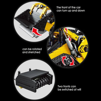 Happy Build MOC Building Block Set: APP Motorized RC Skid Steer Loader Truck, Model YC22007