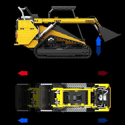 Happy Build MOC Building Block Set: APP Motorized RC Skid Steer Loader Truck, Model YC22007