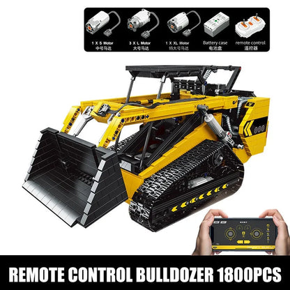Happy Build MOC Building Block Set: APP Motorized RC Skid Steer Loader Truck, Model YC22007