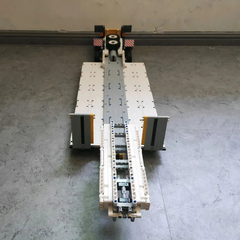 Happy Build MOC Building Block Set: APP Motorized RC Step Deck Trailer Truck, Model YCGC006
