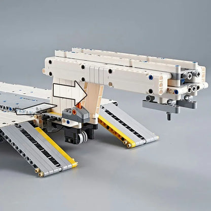 Happy Build MOC Building Block Set: APP Motorized RC Step Deck Trailer Truck, Model YCGC006