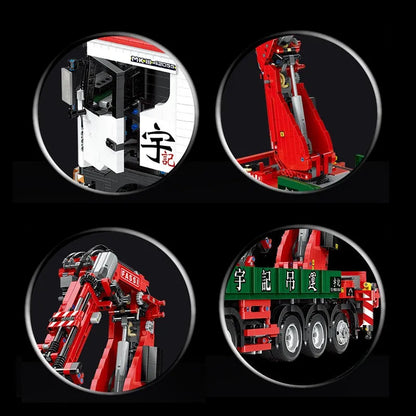 Happy Build MOC Building Block Set: APP Motorized Scania Crane Lorry RC Truck, Model YCGC008