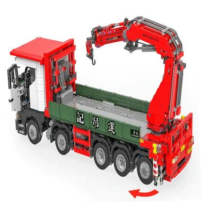 Happy Build MOC Building Block Set: APP Motorized Scania Crane Lorry RC Truck, Model YCGC008