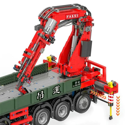 Happy Build MOC Building Block Set: APP Motorized Scania Crane Lorry RC Truck, Model YCGC008