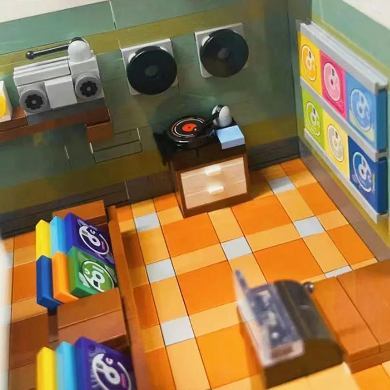 Happy Build MOC Building Block Set: Street Creator Expert Music Shop, Model YC20008