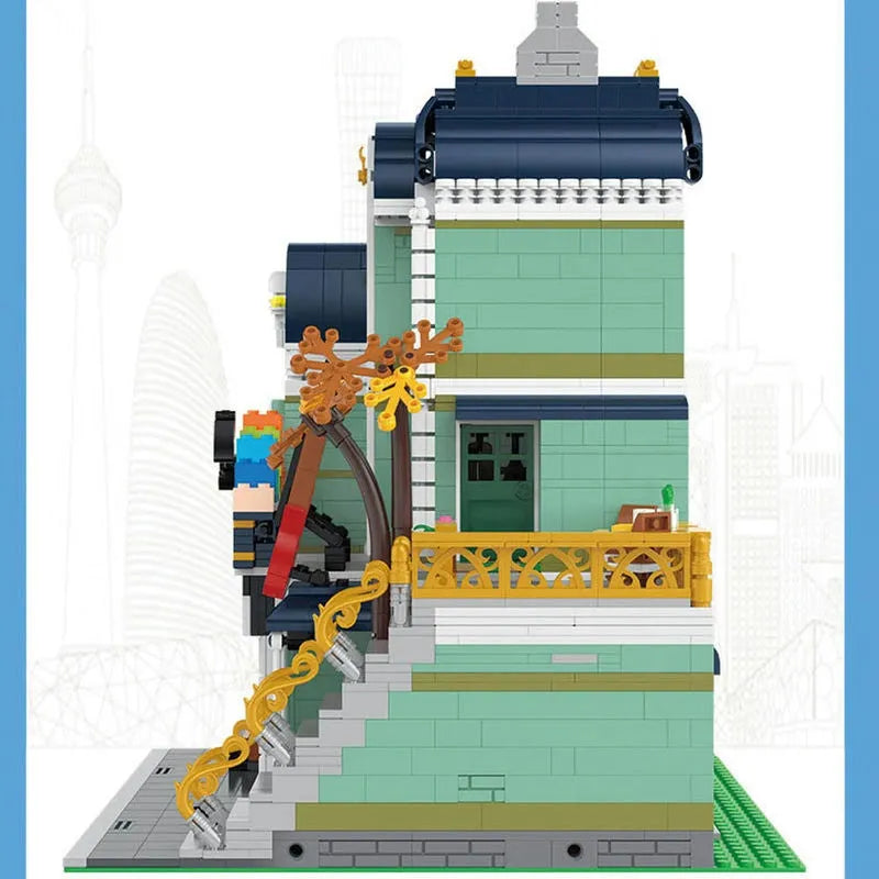 Happy Build MOC Building Block Set: Street Creator Expert Music Shop, Model YC20008