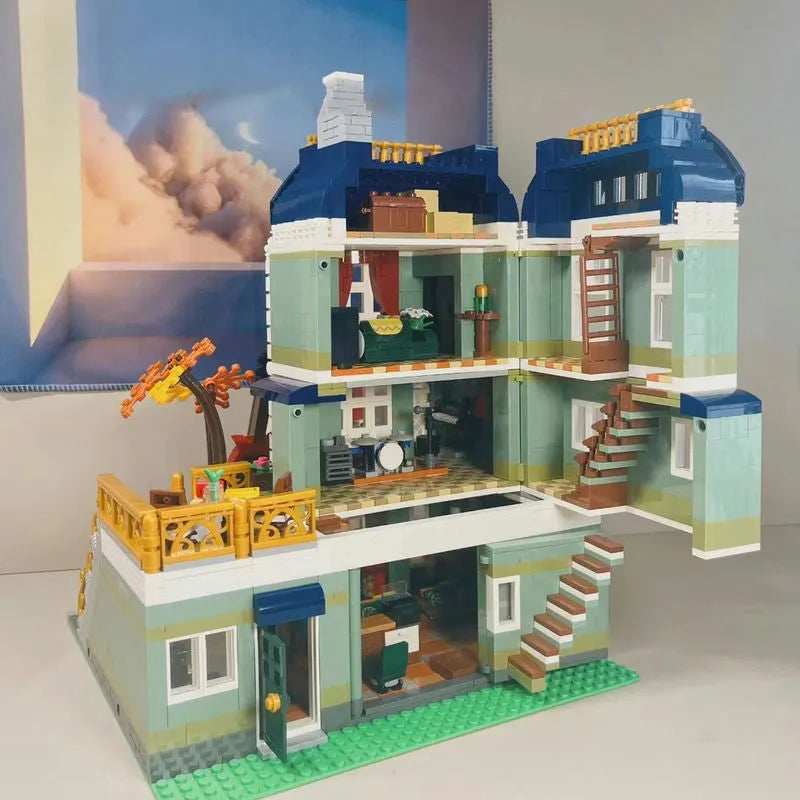 Happy Build MOC Building Block Set: Street Creator Expert Music Shop, Model YC20008