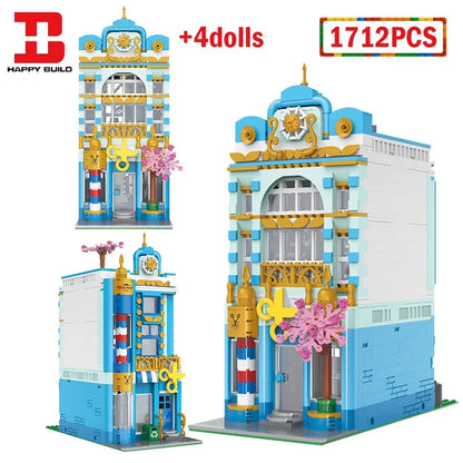 Happy Build MOC Building Block Set: Experts City Barber Shop Store, Model YC20005