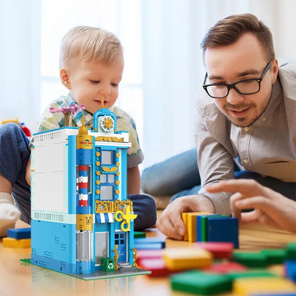 Happy Build MOC Building Block Set: Experts City Barber Shop Store, Model YC20005